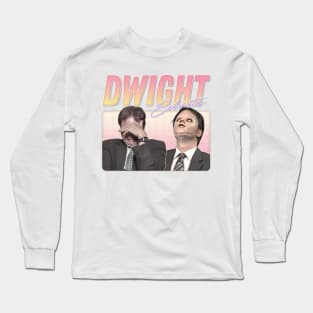 Dwight Schrute \/\ Retro Style Fan Artwork Long Sleeve T-Shirt